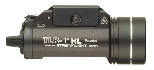 Streamlight 69260 TLR-1 HL 1000-Lumen 20000 Candela Rail-Mounted Tactical Weapon Light with Specific Compatibility Rail Locating Keys, Black