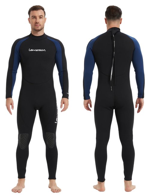 Lemorecn Wetsuits Jumpsuit Neoprene 3/2mm Full Body Diving Suit(3031,M)
