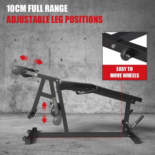 FAGUS H Leg Extension and Leg Curl Machine,Seated Leg Extension and Lying Curl Machine for Home Gym,Leg Press Bench Fit for Both 1'' and 2'' Weight Plates