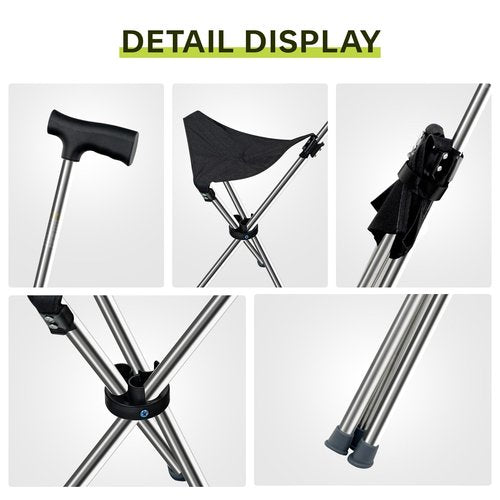 Cane with seat,Walking Stick,Foldable Chair,Hiking Stick,Camping,Hiking,Walking Cane Chair,Walking Stick with seat,Seatable Crutch Stool,Stick Chair