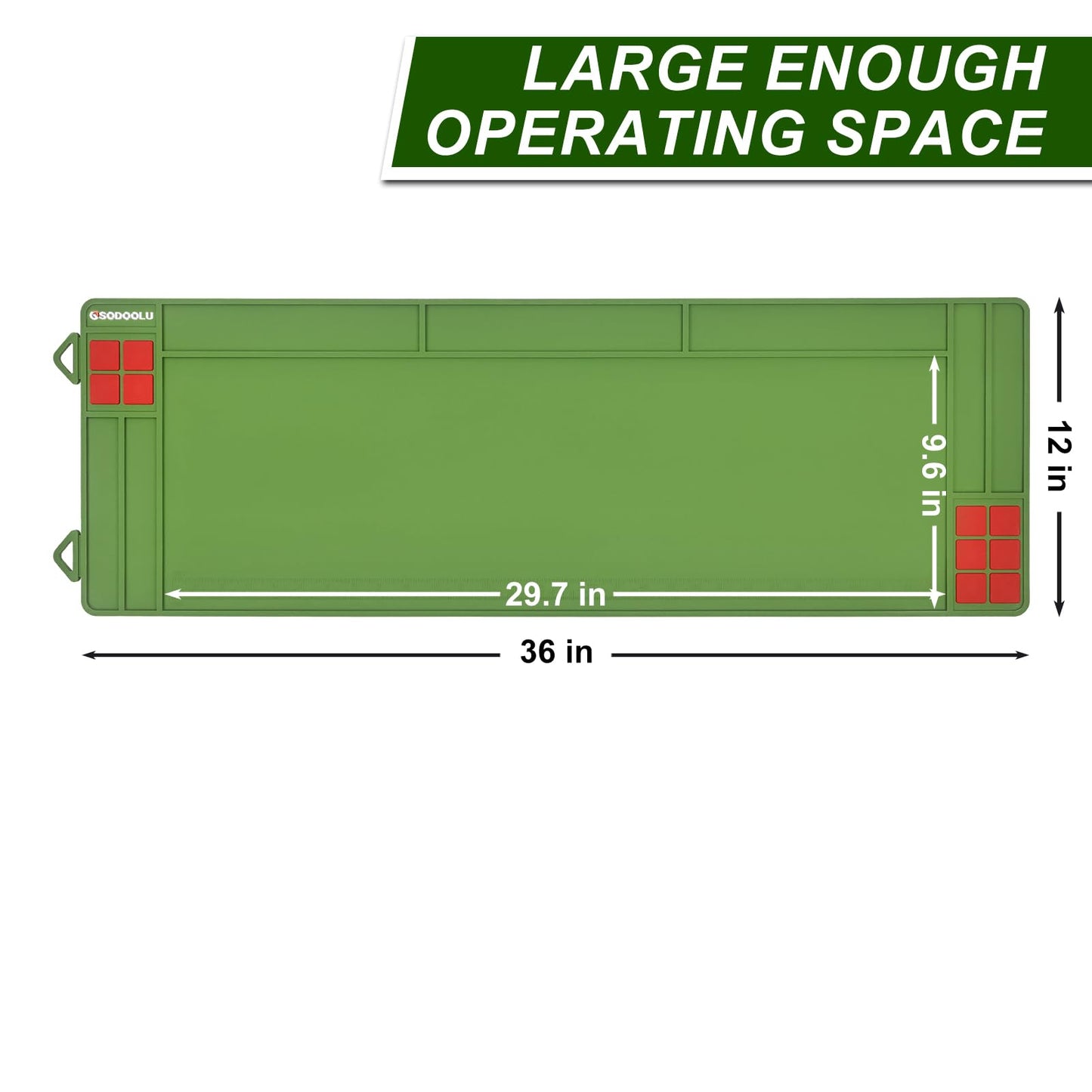Laporook 36"x12" Magnetic Tool Mat, Thickened Rubber Non-Slip Workbench Pad, Leak-Proof Easy-to-Clean Storage Mat for Mechanics & DIY Enthusiasts