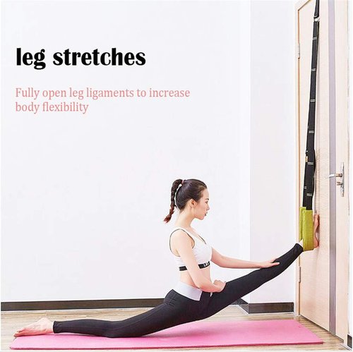 Xemz Back Bend Assist Trainer - Improve Back and Waist Flexibility, Door Flexibility Stretching Strap, Home Equipment for Ballet, Dance, Yoga, Gymnastics, Cheerleading, Splits (Rose)