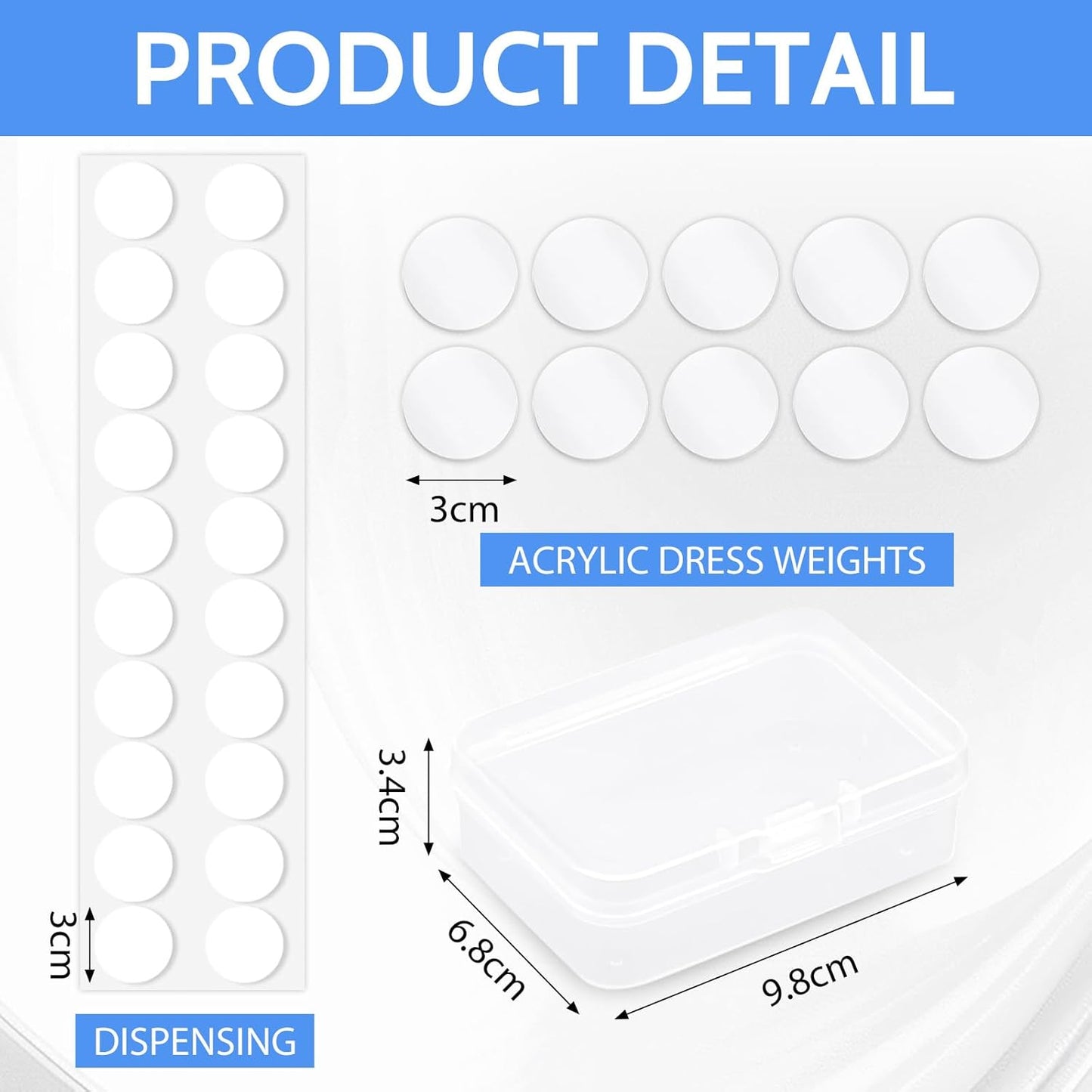 10pcs Reusable Dress Weights for Hem Adhesive Secure Skirts in Windy Outdoor Events Invisible Fabric Weights for Travelers