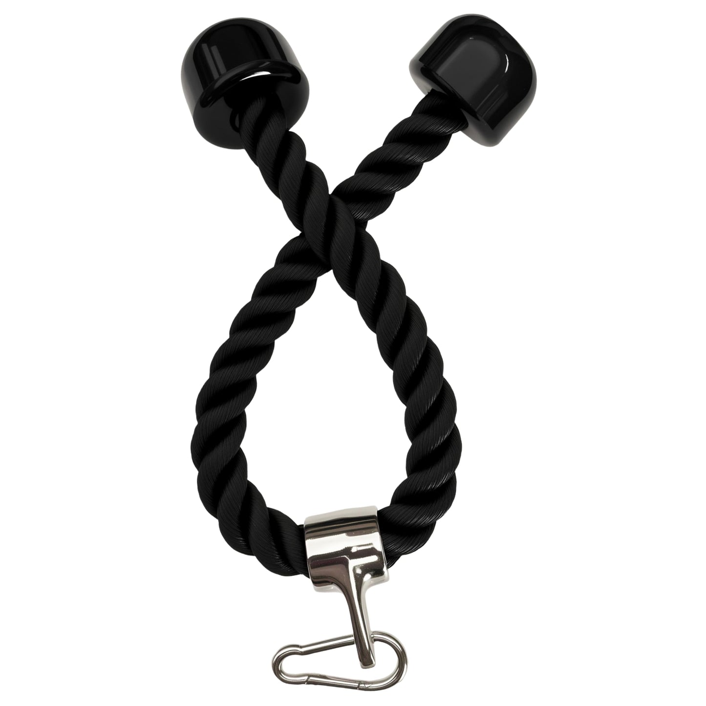 qibylift Deluxe Tricep Rope Pull Down - 27 Inch/14 Inch Rope Length, Easy to Grip & Non Slip Cable Attachment (Black)