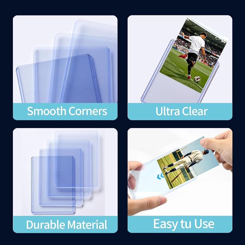 400 Card Sleeves Hard Plastic Top Loader & Sleeve Combo Set - 200硬 Sleeve + 200 Soft Sleeve, Variation: 200 cardsleeves
