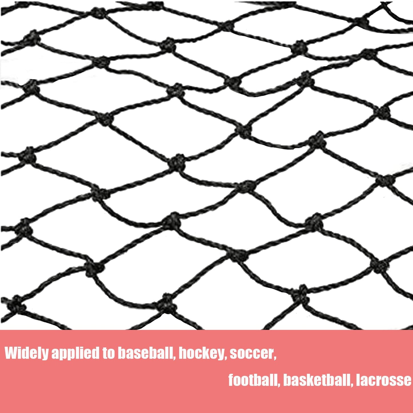 Surecha Batting Cage Net Repair Kit 6' x 7' Baseball Softball Backstop Nets #42 HDPE (60PLY) Heavy Duty with Twine &Zip Ties for Baseball Batting Cage Netting