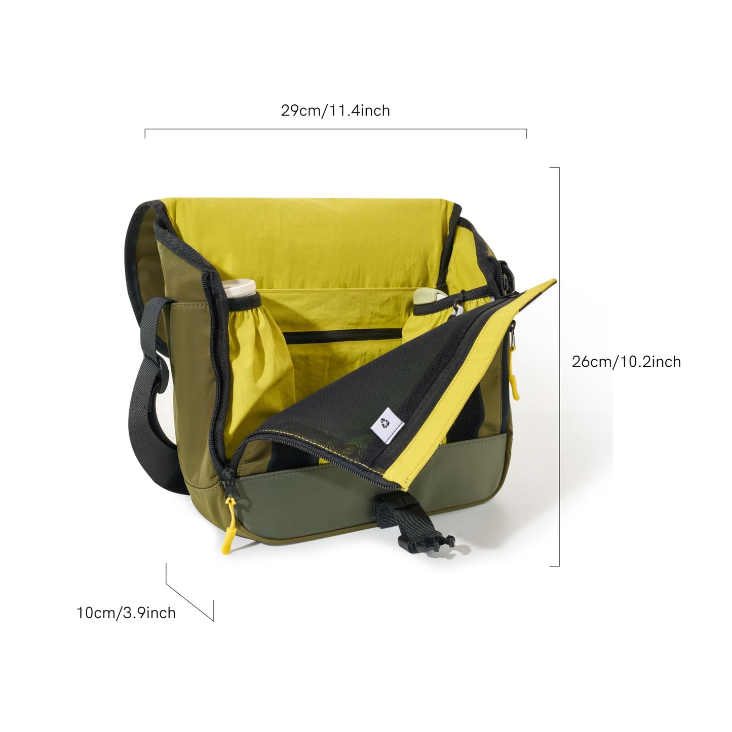OutIn Flex Messenger Shoulder Bag, Nylon Crossbody Travel Bag for Women Men, Compatible Mino, Nano & Fino