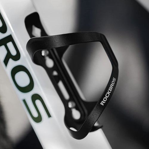 ROCKBROS Bike Water Bottle Holder Alloy Aluminum Bicycle Water Bottle Cage Brackets Bike Cup Holder for Road Mountain Bikes Black