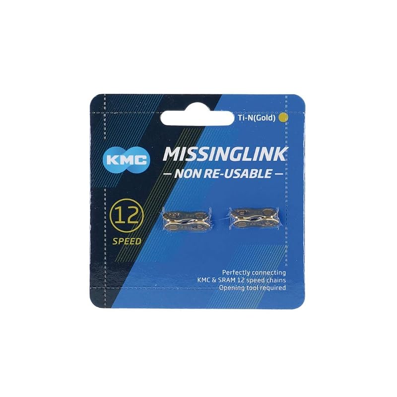KMC Unisex Missing Links 12NR Gold Bicycle Chain Link (12 Speed) - Variation Gold