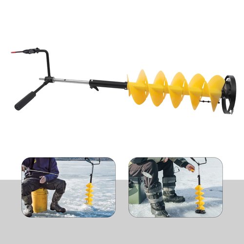 DUIBAII Cordless Nylon Ice Drill Auger, Nylon Corless Ice Augers, Electric Drill Adapter, Float Feature, Impact Resistant, for Ice Fishing and Outdoor Drilling
