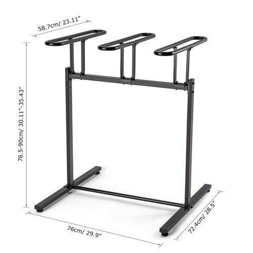 CXWXC 3/5 Bikes Stand Rack - Bike Storage Parking Racks Indoor/Outdoor - Bicycle Stand Garage for Parking Mountain Road Hybrid Bike, Fits Wheels up to 2.4" (For 3 Bikes)