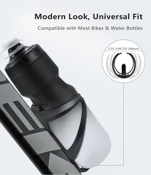 Bike Water Bottle Holder - 1.3 Oz Ultralight & Sturdy Bike Cup Holder, Bicycle Drink Cage, Cycling Bike Water Bottle Cage with Screw Tool, for 2.75-3.94" Bottles