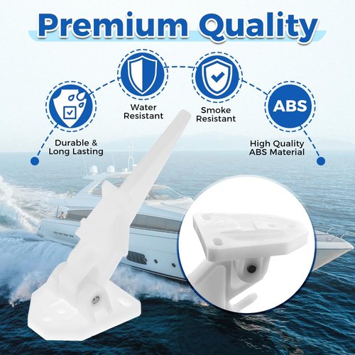 Yetaha Marine Boat Universal Speedometer Pitot Kit Automatic Kick-up Pilot Tube Assembly Up to 80 MPH Pitot Sea Portable Mini Tool Accessories, with 20 Ft Premium PVC Tubing, White