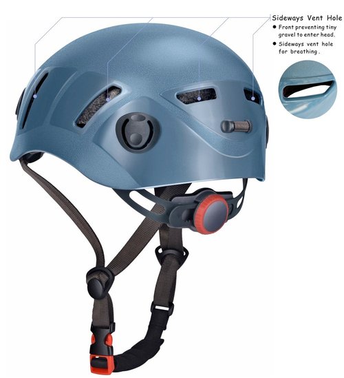 Tontron Climbing Caving Helmet (Blue, Large)
