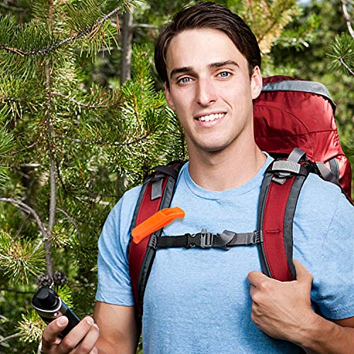 Emergency Safety Whistle Set with Lanyard - Red & Orange, Medium - 40 Pcs