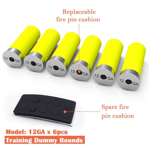 Bayattoo 12GA Safety Practice Rounds Action Trainer Dummy Round Dry Fire Training Snap Cap (6pk)