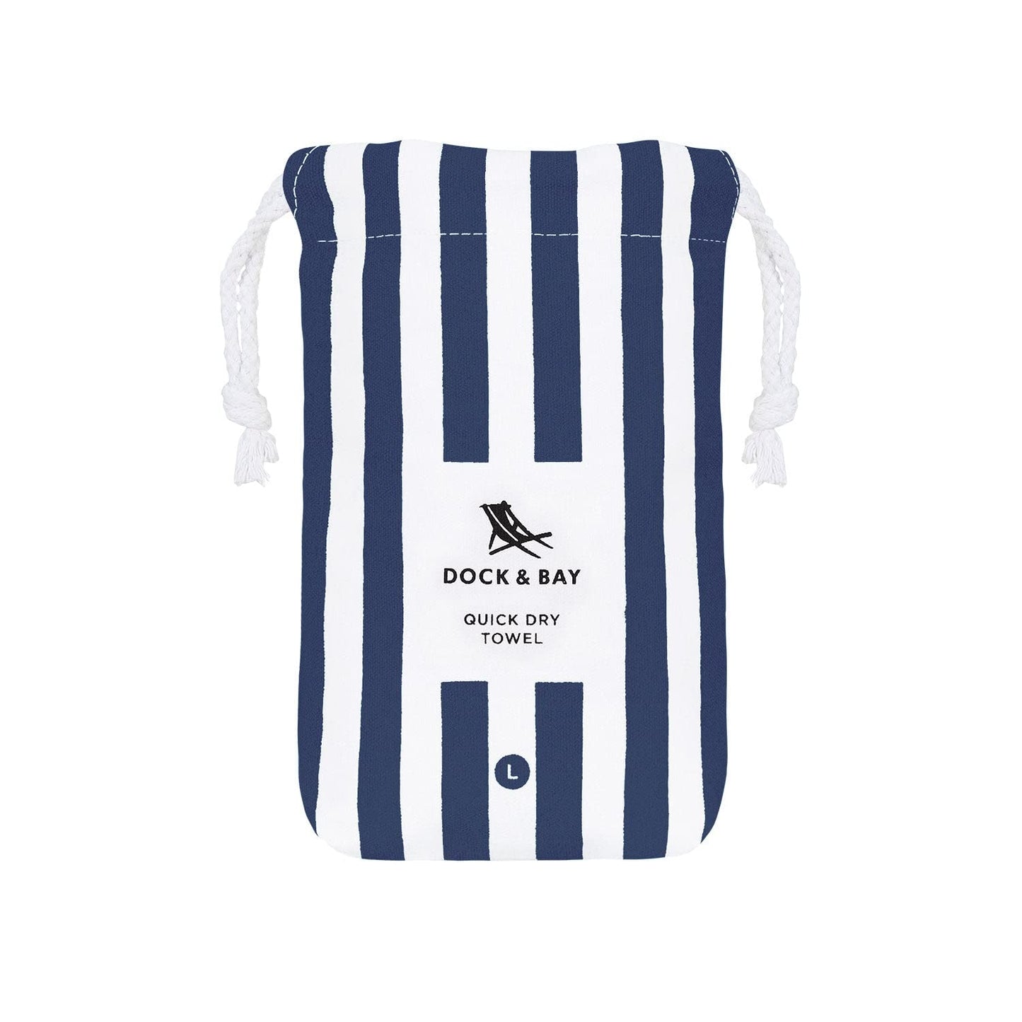 Dock & Bay Beach Towel - Quick Dry, Sand Free - Compact, Lightweight - 100% Recycled - Includes Bag - Cabana - Whitsunday Blue - Extra Large (200x90cm, 78x35)