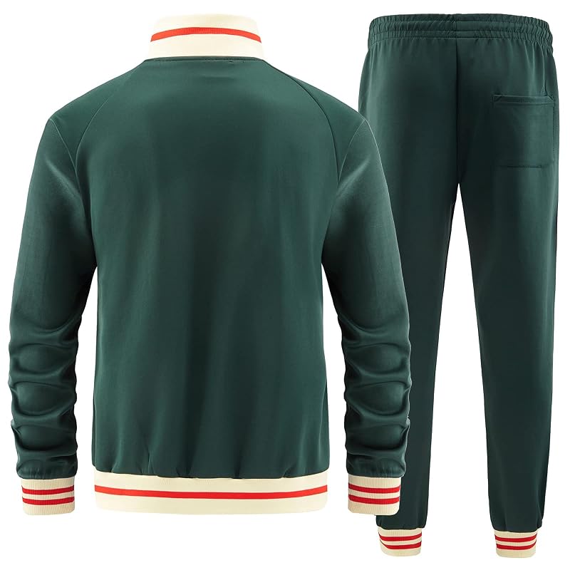 Dioxoib Men’s Track Suit 2-Piece Set – Ai-tz002+Large, Full-Zip Jacket & Jogger Pants