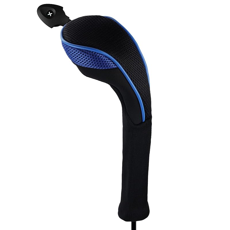 Andux 4 Pack Long Neck Mesh Golf Hybrid Club Head Covers CTMT-01 - Dial No. 3–X, Pull-On