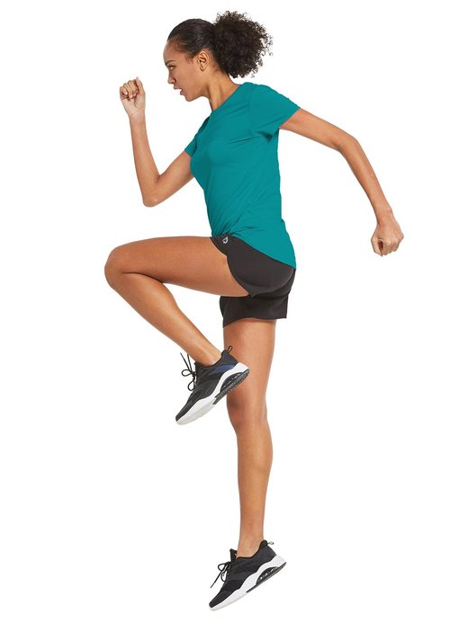 baleaf Women's Short Sleeve Running Workout Shirts Athletic Tops Lightweight Quick Dry Training Yoga Crewneck Teal M