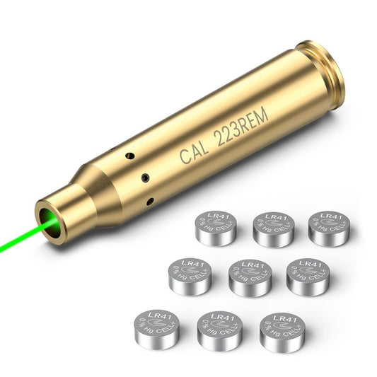 Feyachi 223 5.56 Laser Bore Sight .223 Rem 5.56mm NATO Red/Green Laser Boresighter for Cal 223 556 with 3 Sets of Batteries