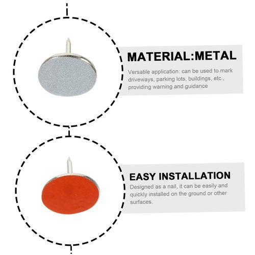 GRIRIW Reflective Trail Markers Reflective Tacks for Trees and Trails High Visibility Outdoor for Driveways and Parking Lots Durable Weather Resistant Design