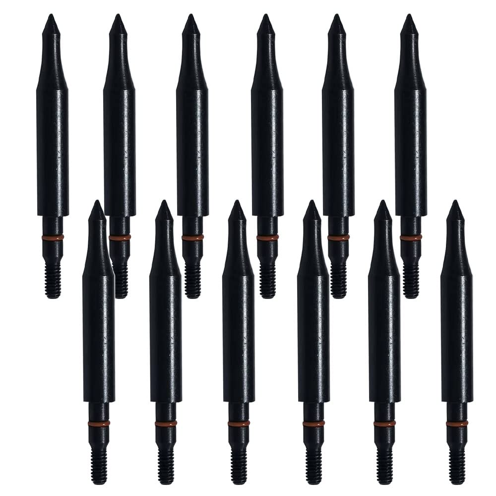 Field Points arrowheads 250 Grains Archery Field Points, 5/16" Steel Screw in Archery Field Tips and Broadheads (1 Dozen 12 PCS)