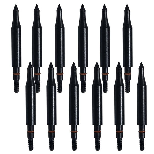 Field Points arrowheads 250 Grains Archery Field Points, 5/16" Steel Screw in Archery Field Tips and Broadheads (1 Dozen 12 PCS)
