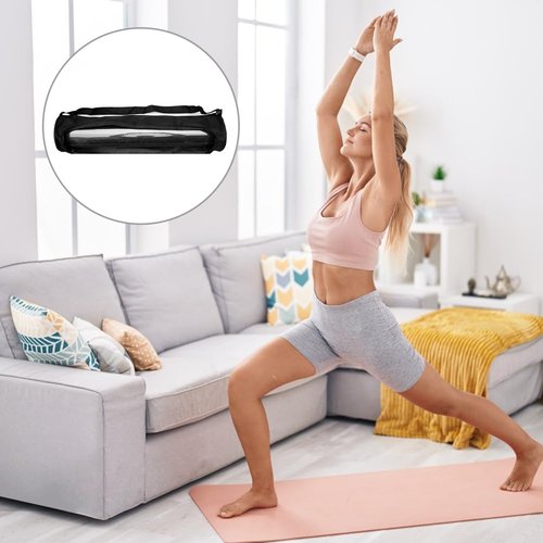 Loyanger Yoga Mat Bag, Full Zip Exercise Yoga Mat Carrier Bag with Adjustable Strap, Yoga' Mat' Carry Bags Pilates Bags for Women & Men(COLOR:Black)
