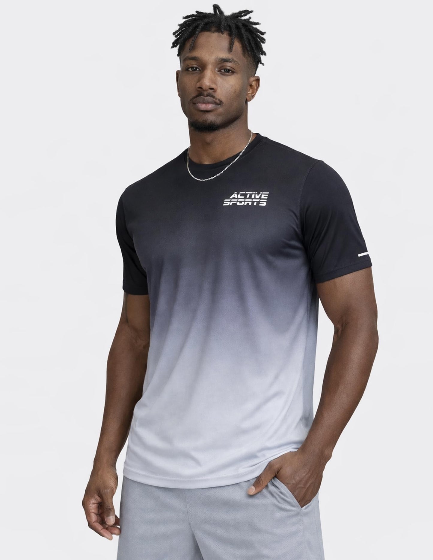 5 Pack Men’s Active Quick Dry Crew Neck T Shirts | Athletic Running Gym Workout Short Sleeve Tee Tops Bulk (Set 5, 5X-Large) Blacks