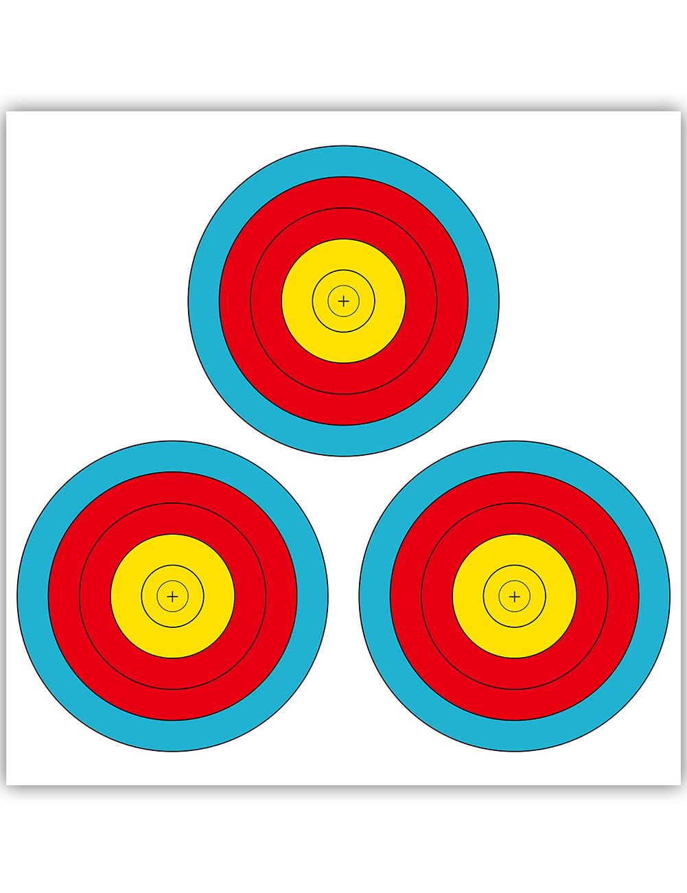 THREE ARCHERS ArcheryTargets Paper 3 Spot Vegas Face 30pcs Archery Targets Official 17x17 Inch Paper Indoor & Outdoor