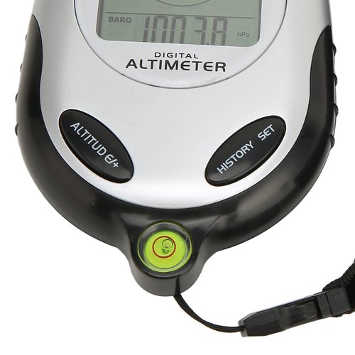 Septpenta Digital Lcompact disc Altimeter, Multifunctional Digital Altimeter with Backlight, Waterproof Barometer for Weather Forecast/Compass/Clock/Level/Perpetual Calendar