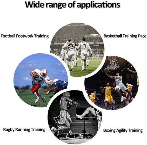 OFYDNR Agility Ladder, Speed Training Equipment Set, 12 Rung 20Ft Agility Ladder, 12 Disc Cones, 4 Steel Stakes, Resistance Parachute with Carry Bag for Soccer Basketball Football Footwork Sports