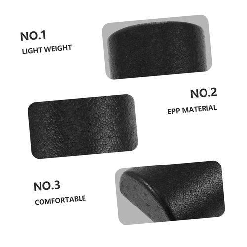 Toddmomy Yoga Column Legs Workouts Yoga Lower Back Half Foam Roller Muscle Back Roller Support Muscles Stick Gym Round Legs Pilates Fitness Equipment Black