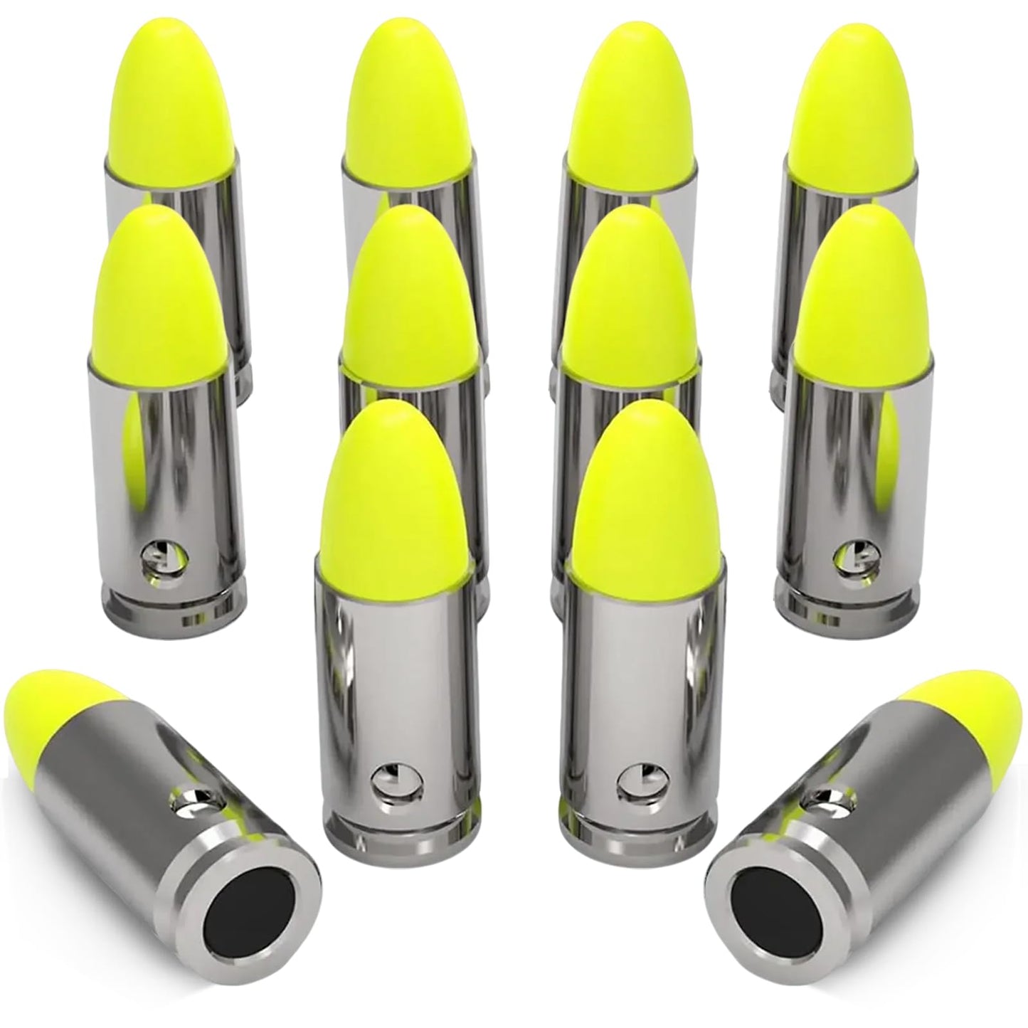 Artemis 9mm Snap Caps Dummy Rounds Practice Rounds - Closed Weight & Precise Size for Safe Firearm Training, Fault Diction Test and Dry Fire Practice（ 12Pcs ）
