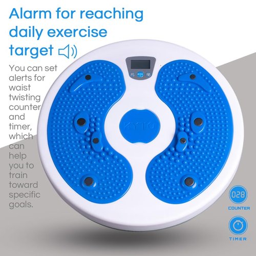 KYTO Waist Twister Disc, Waist Twist Board for Exercise Twisting Waist Disc with Counter Waist Twister for Women Belly Fat Body Shaping Fitness Twister Machine with Massage Foot Sole