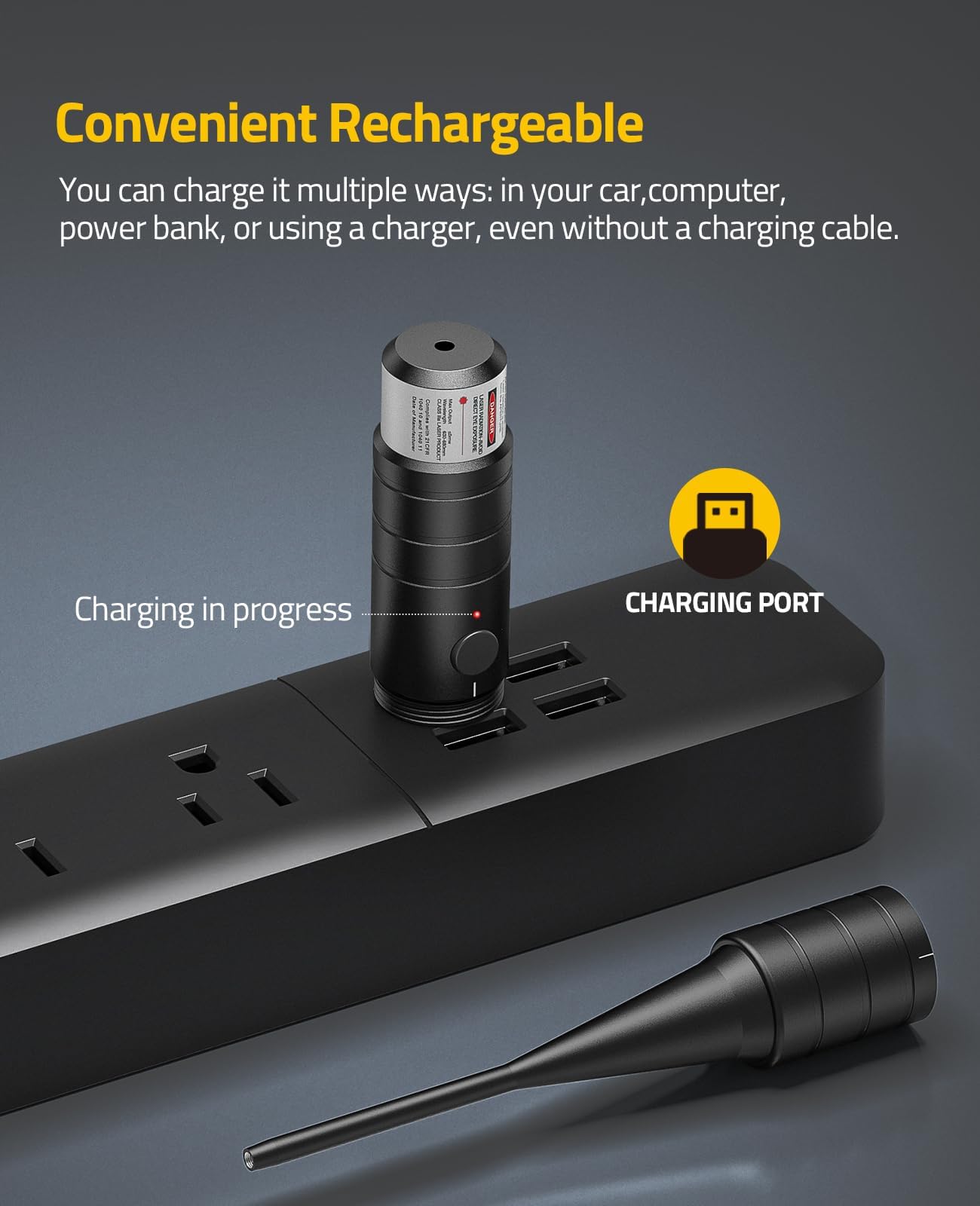 CVLIFE Rechargeable Red Bore Sight Laser with 32 Adapters Laser Bore Sight Fit 0.17 to 12GA Calibers Bore Sight Multi-Caliber Laser Boresighter Kit for Hunting and Shooting