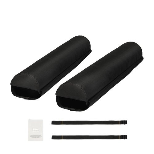 Happybuy Cushioned Roof Rack Pads, 28" Universal Vehicle Roof Rack Pads for Various Crossbars, 88LBS Weight Capacity Luggage Kayak Holder with 2 Straps & Velcros for SUPs, Canoes, Snowboards