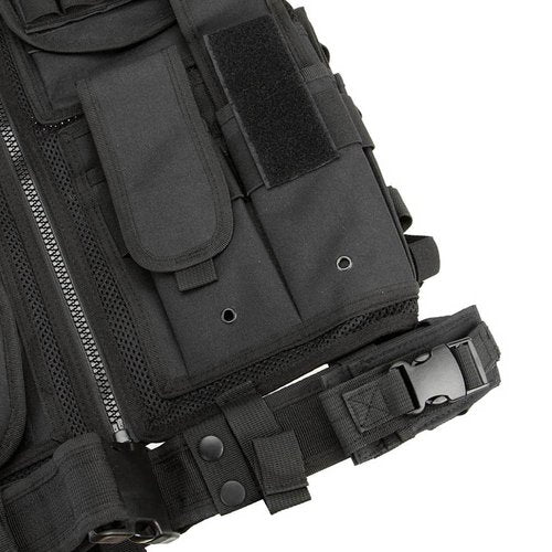 Lixada Tactical Vest Lightweight Breathable Polyester Sports Vest Outdoor Training Vest Adjustable for Adults CS/Hunting/Training