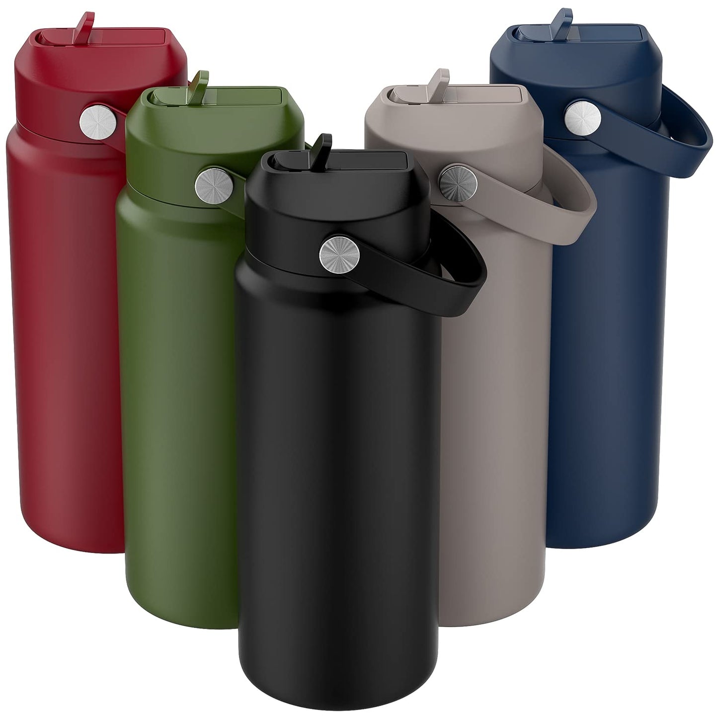 CHEETAH Straw Lid for Yeti Rambler Water Bottle 18 oz,26 oz,36 oz,46 oz,12 oz,64 oz,Straw Cap,Straws and Brush Include