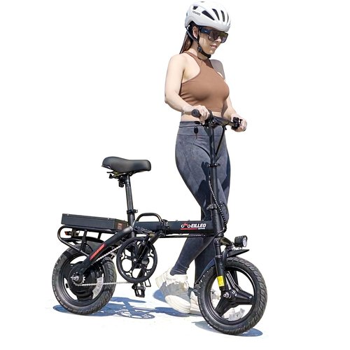 Spacewalk Folding Electric Bike for Adults,Lightweight & Compact Ebike - 500W Motor,13.7 MPH,14inch Tires. Pure Electric 17.4miles,Pedal - Assist Range 29.8miles, Ideal for Urban Riding