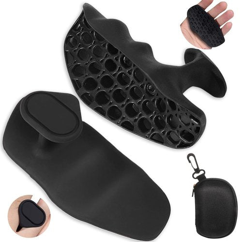 Gym Workout Grips for Women Men, Rubber Fingerless Anti-Slip Grips Gloves Pull Up Grips No Sweaty Palm Grips Hand Protection for Gym Training and Exercise, Weight Lifting, Bar Pad (Pair)