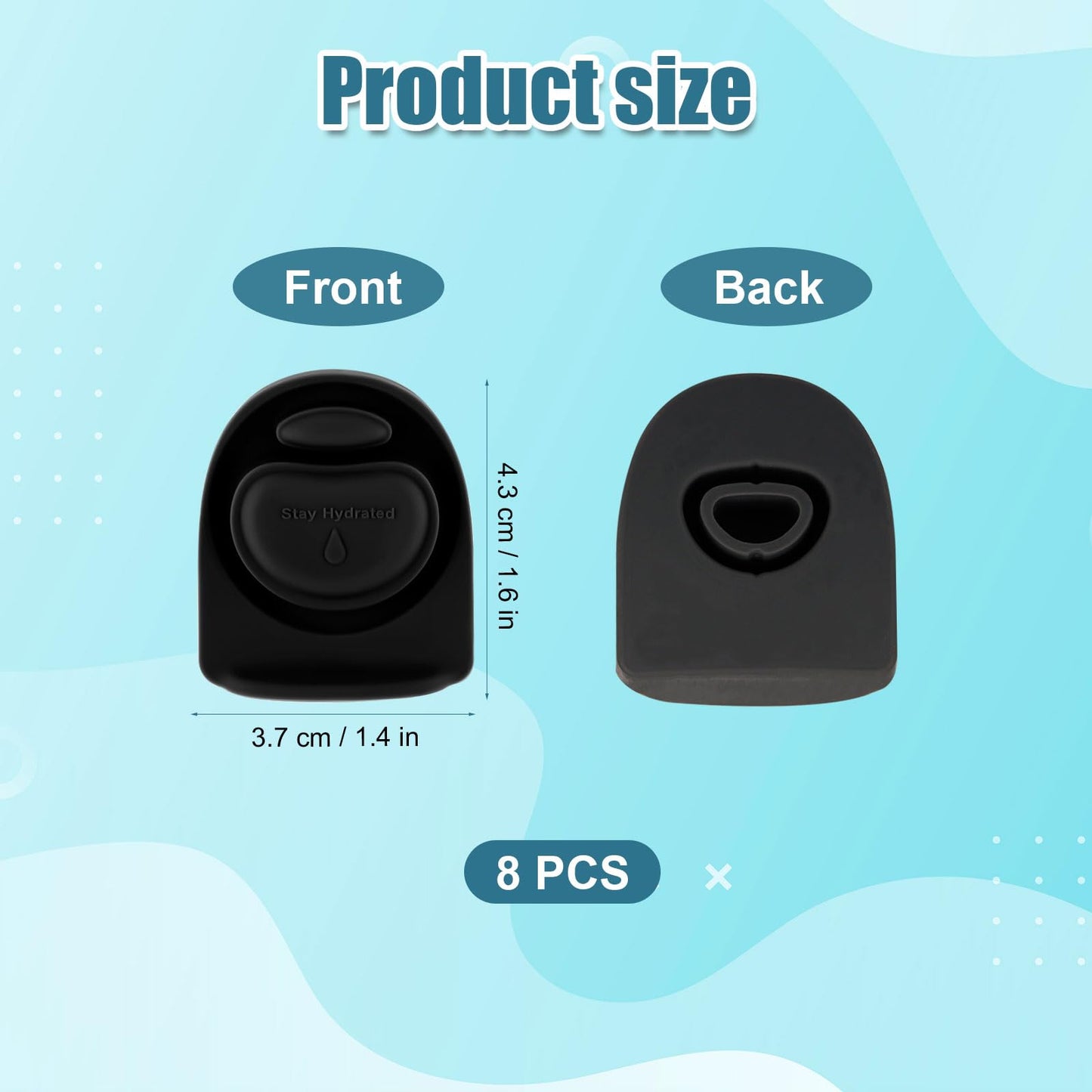 BOXOB 8pcs Silicone Bottle Stopper for Owala FreeSip 24oz 32oz, Water Bottle Plug Mouth Lid Cap Top Seal Replacement Parts Accessories Compatible with Owala 16/19/24/32/40oz (8 Colors)