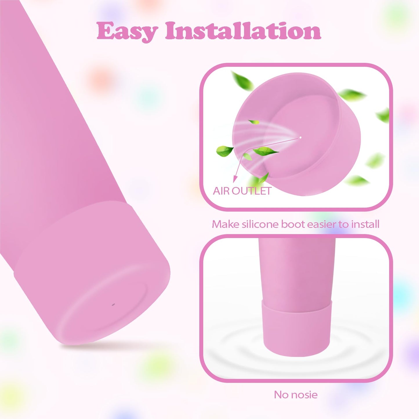 Kaitiaki 2PCS Silicone Boots for Owala 30oz & 40oz FreeSip Sway Bottles & Tumblers – Non-Slip, Scratch-Resistant, Stability Enhancer for Owala Accessories (Lilac Bloom)