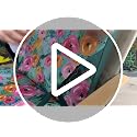 Blue Floral 2-Fold Stadium Bleacher Seat Cushion 4cm Thick Portable Back Support