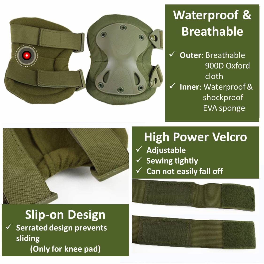 Bargain Crusader Military Tactical Knee Pad Elbow Pad Set Airsoft Knee Elbow Protective Pads Combat Paintball Skate Outdoor Sports Safety Guard Gear (X-Shape Black, M, 4pcs Set)