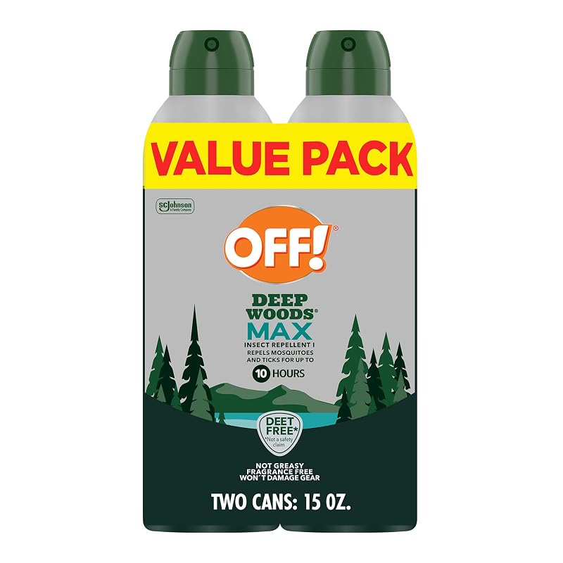 OFF! Deep Woods Max Insect Repellent 20% Picaridin, DEET-Free, 10 Hour Protection, 7.5 oz (Pack of 2) Variation of THIS listing