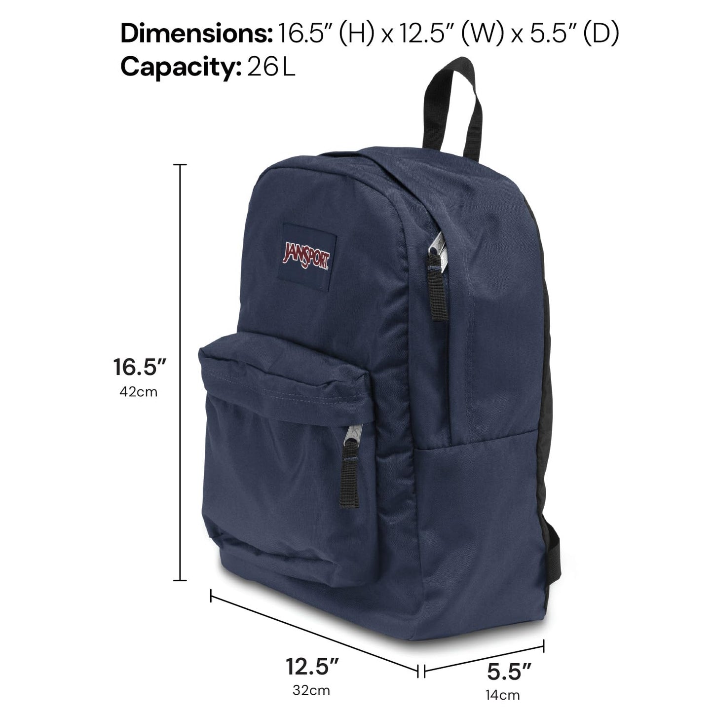 JanSport SuperBreak One Backpack - Durable, Lightweight Bag with 1 Main Compartment, Front Utility Pocket with Built-in Organizer, Premium Backpack, Fluttering Fields