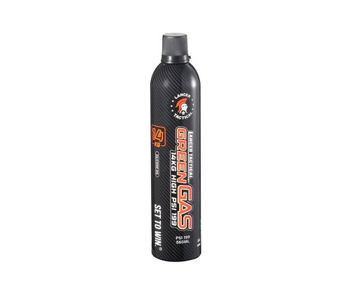 Lancer Tactical 560ml/18.9oz 14kg Powerful Airsoft Green Gas High PSI G-1200 Classic Can (Silicone Oil)