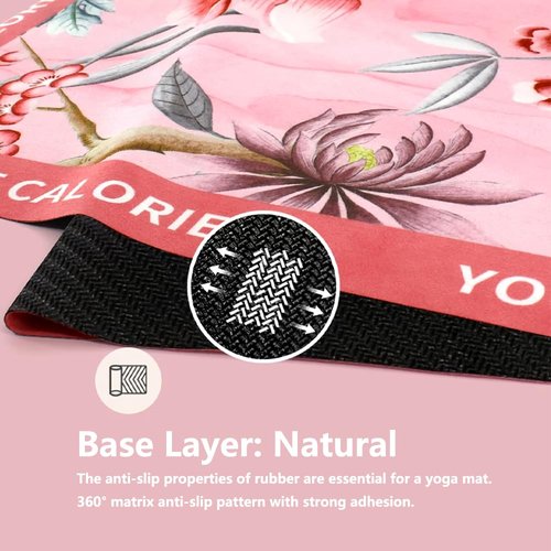 Yagizaai Hot Yoga Towel – Non-Slip, Absorbent & Lightweight Yoga Mat Towel, 72"x26.7", Ultra-Thin 0.04", Floral Design, Microfiber & Rubber, Foldable, Perfect for Hot Yoga, Pilates & Gym